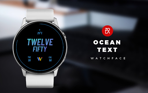 Android application Ocean Text Watch Face screenshort