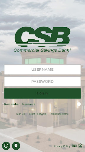 Android application Commercial Savings Bank screenshort