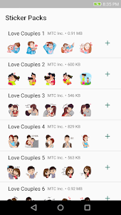 Love Couples Stickers For What