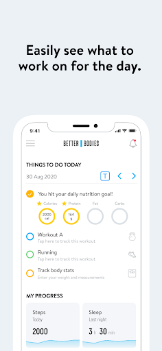 Better Bodies Coach Screen 2