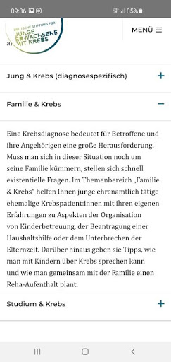 JUNGES KREBSPORTAL - Die App Screenshot 3 - AppWisp.com