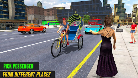 Bicycle Rickshaw Driving Games  screenshots 10