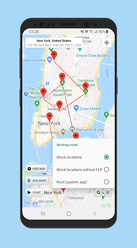 Locatiewisselaar - Nep GPS-locatie met joystick