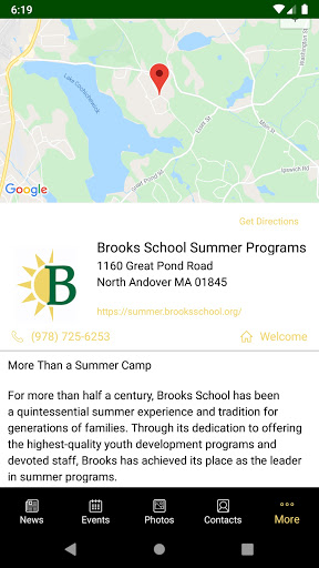 Android application Brooks School Summer Programs screenshort