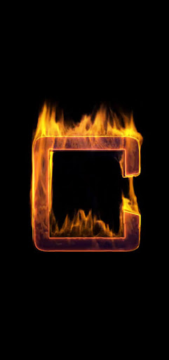 Fire Letter C Live Wallpaper Screen 2