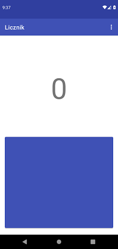 Android application Licznik screenshort