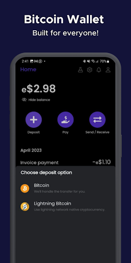 Android application TurinWallet screenshort
