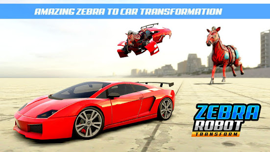 Скачать игру Zebra Robot Car Game: Car Transform Robot Games для Android бесплатно