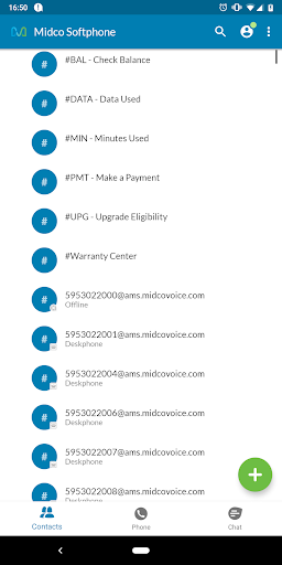 Screenshot of Midco Softphone