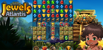 Game screenshot ジュエルス・アトランティス：マッチ3パズル mod apk