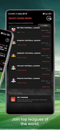 Real Fantasy Teams Screen 2