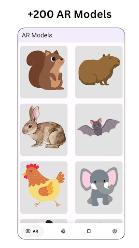 Android application AnimalX : AR Drawing by steps screenshort