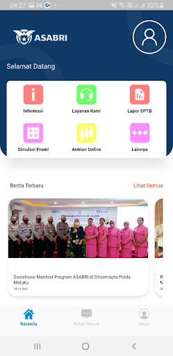 ASABRI Mobile Application V2 Screen 2