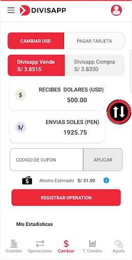Android application Divisapp screenshort