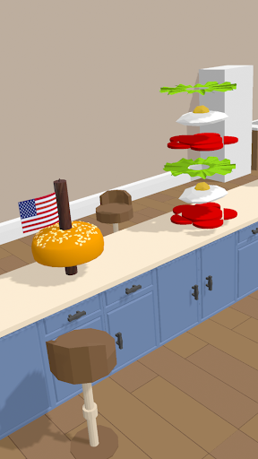Android application Burger Flip 3D screenshort