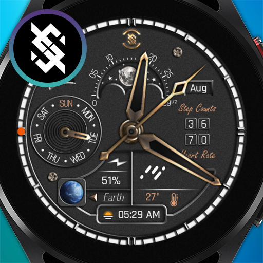 BFF10- Black Analog Pattern logo