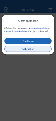 HST Alarm-App Screen 2