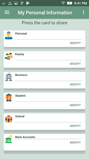 My Personal Information Screen 2