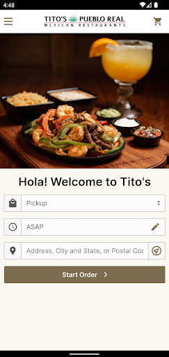 Android application Tito's Mexican Restaurant screenshort