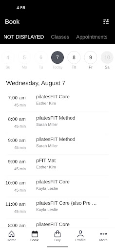 pilatesFIT Boutique Screen 2
