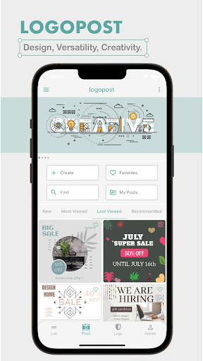 Android application logopost screenshort