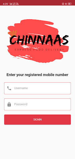Android application Chinnaas - Driver screenshort