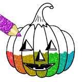 Halloween Coloring Drawing Pages Glitter icon