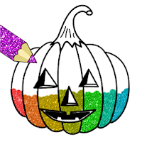 Halloween Coloring Drawing Pages Glitter