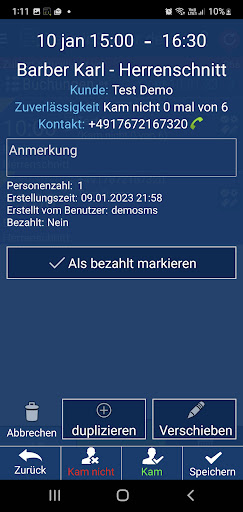 TerminSicher für Dienstleister Screen 2