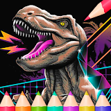 Coloring Dinosaurs Game Color by Number icon