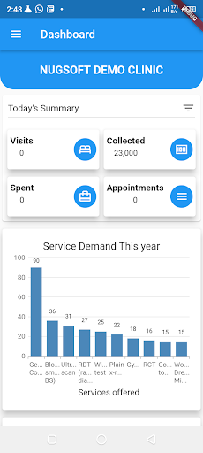 Android application Clinic Plus screenshort