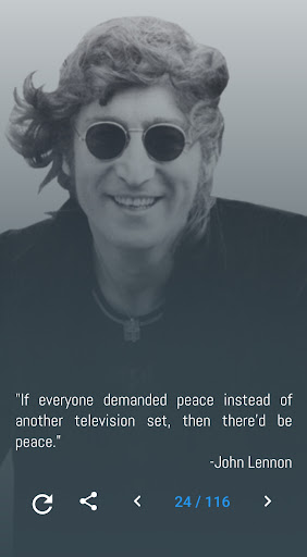 Android application John Lennon Quotes and Lyrics screenshort
