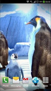 Pingüinos 3D Pro Live Wallpaper Captura de pantalla