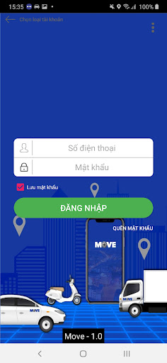 Android application TT MOVE Driver screenshort