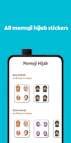 Muslim hijab Memoji Stickersのおすすめ画像1
