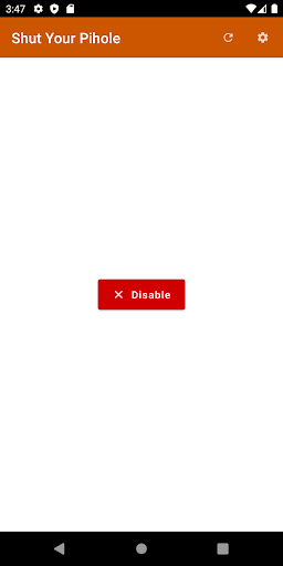 Android application Shut Your Pihole screenshort
