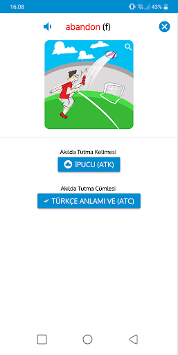 Android application İngilizce ATC ATK screenshort