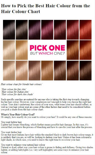 Android application Right Hair Color Guide screenshort