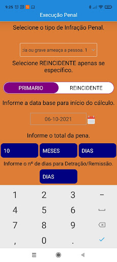 Calculadora de Execução Penal Screen 2