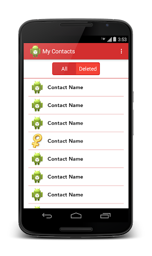 Deleted Contacts Screen 2