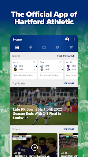 Android application Hartford Athletic screenshort