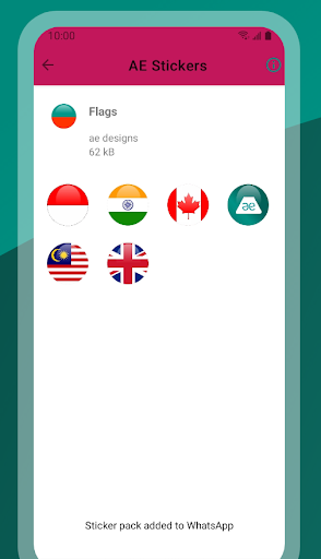 Stickers App Screen 2