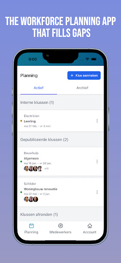 Android application Gigplan - for clients screenshort