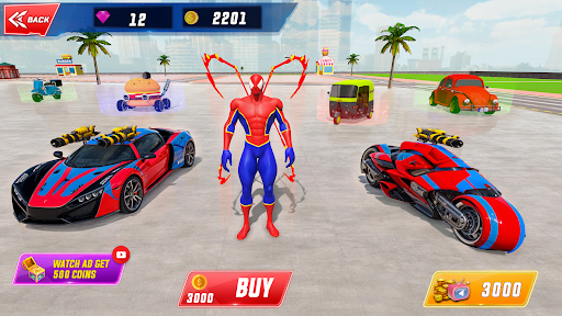 Spider Robot Hero Car Games screenshot 5