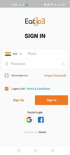 Android application Eattae screenshort