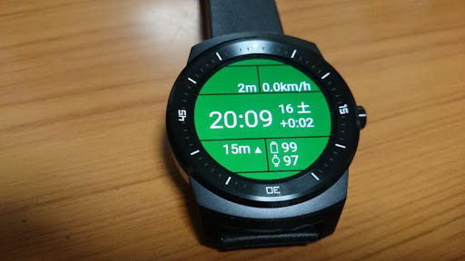 Android application Mountain trip logger WatchFace screenshort