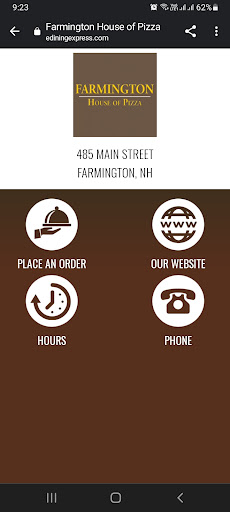 Android application Farmington House of Pizza screenshort