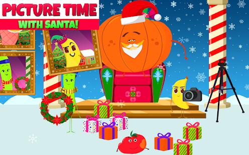 Christmas - Fruits Vs Veggies - Snow Game for Kids Screenshot
