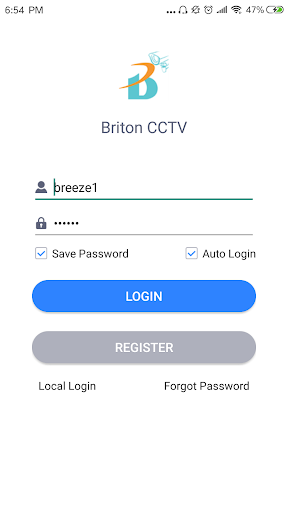 Android application BritonCCTV screenshort