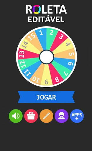 Android application Roleta editável screenshort